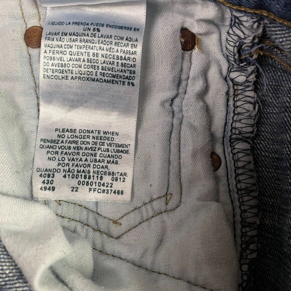 Levi's 501 Jeans Men's 29 x 30 Measures 28 x 28.5 Blue Button Fly Red Tab 0422 - Picture 9 of 14